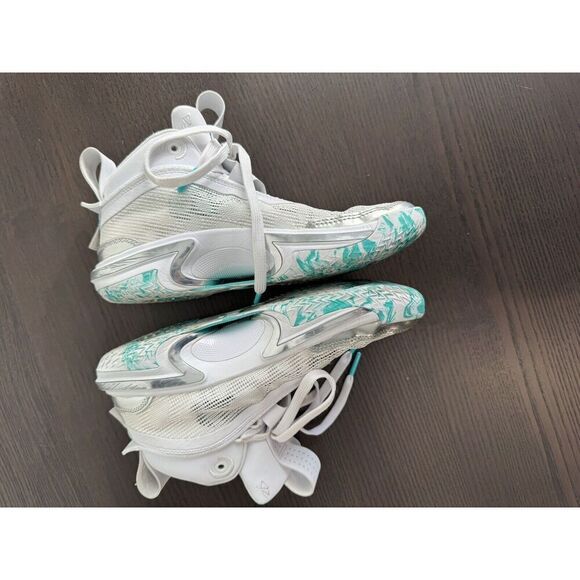 Air Jordan 36 x Guo Ailun Mid White Hyper Jade - DQ4461-130 Size 5 Y Boys Kids - Picture 4 of 8